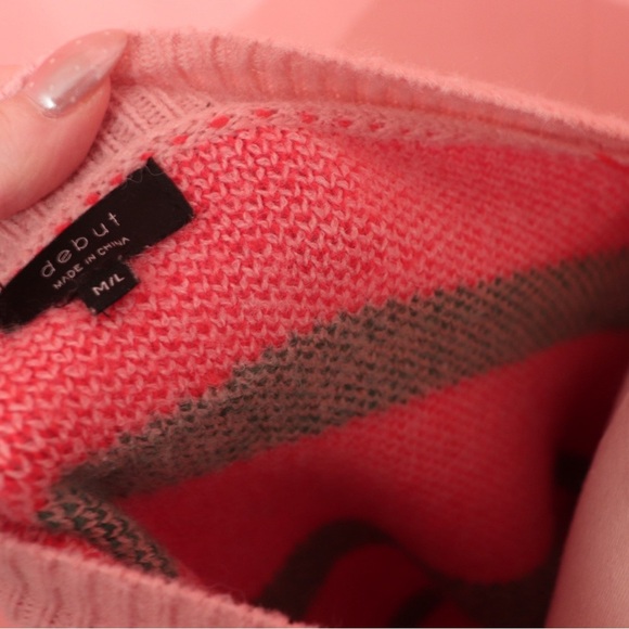 3D Cherry Pattern Pink Sweater - Picture 4 of 4